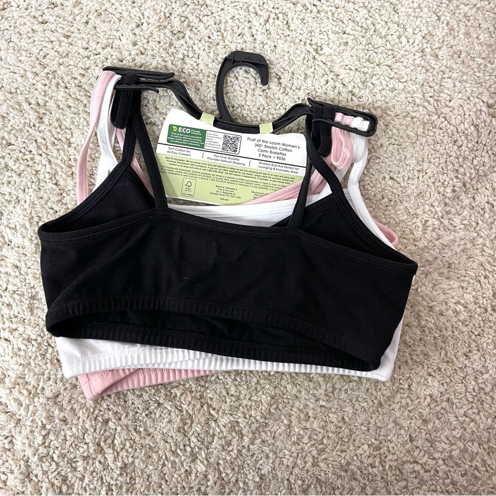 Fruit of the Loom Women's Soft Stretch Bras - Pink, White, Black - Picture 3 of 5